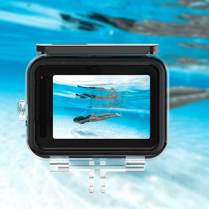 Uniqkart GP-WTP-904 For GoPro Hero 9 / 10 / 11 45m Underwater Camera Case Waterproof Protection Diving Shell with 3 Lens Filters