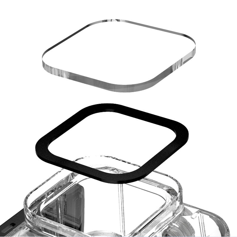 Uniqkart GP-WTP-904 For GoPro Hero 9 / 10 / 11 45m Underwater Camera Case Waterproof Protection Diving Shell with 3 Lens Filters