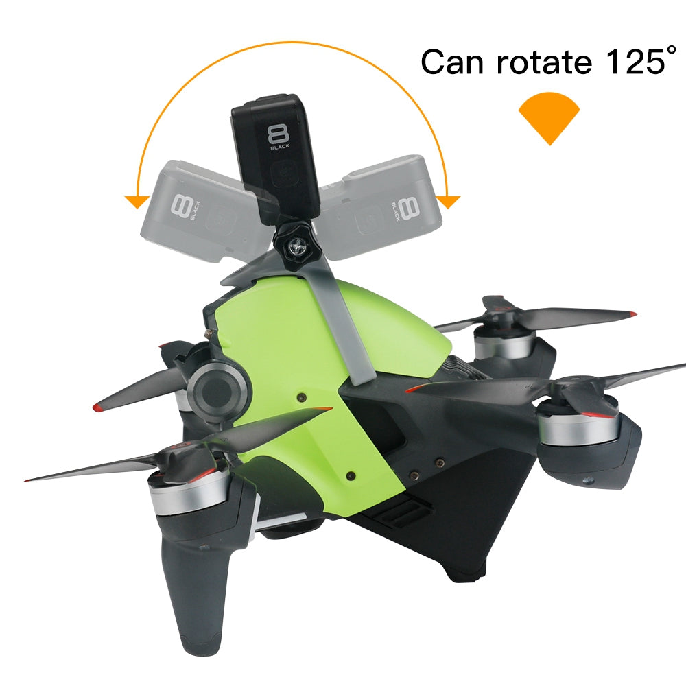 RCSTQ For DJI FPV Camera Top Expansion Bracket + 1/4 Screw Adapter Action Camera Mount Holder