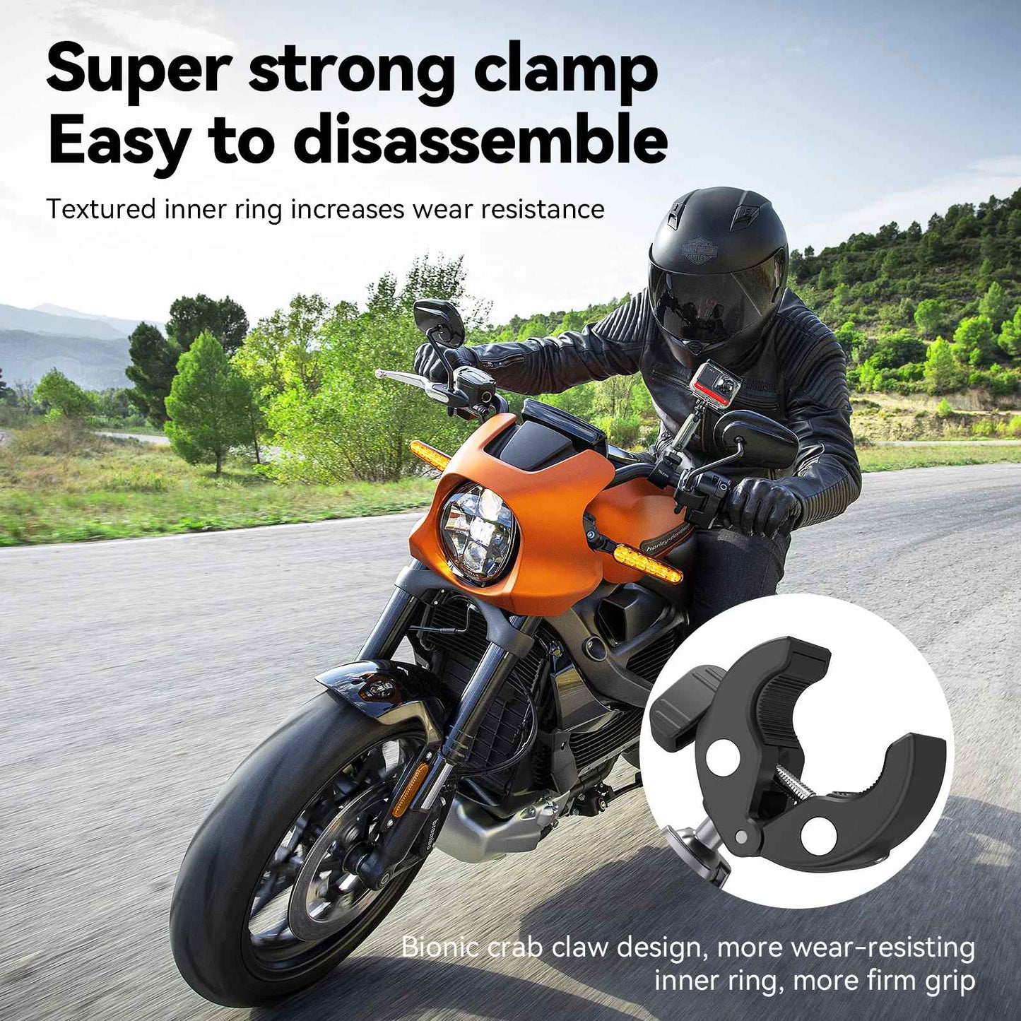 Uniqkart GP-HBM-001 Motorcycle Bicycle Camera Holder Handlebar Mount Aluminum Alloy Action Camera Phone Bracket