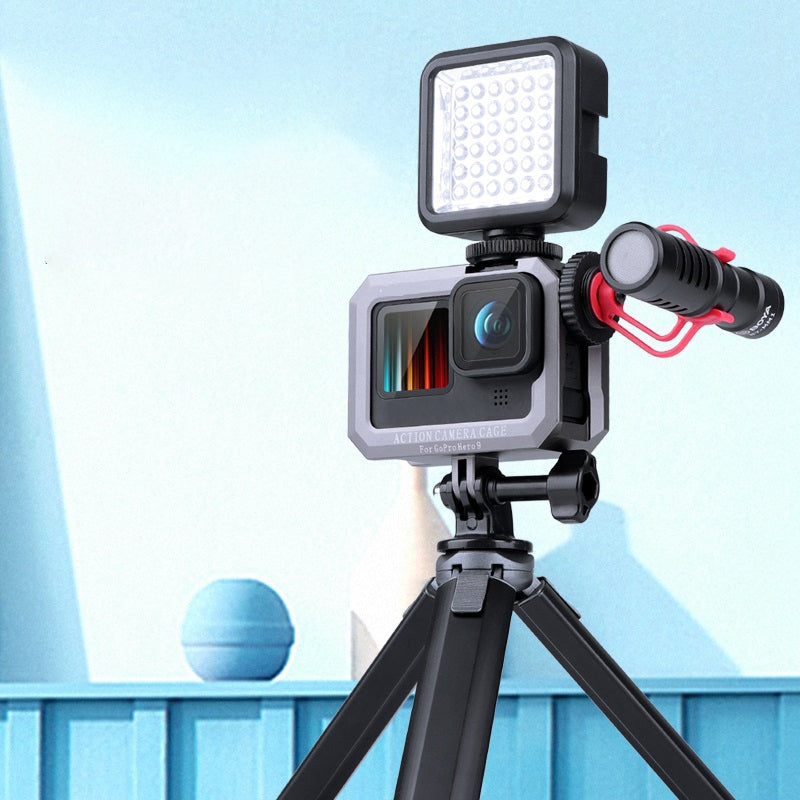 Scratch-Resistant Frame Cage for GoPro Hero 9/10 Action Camera Aluminum Alloy Cage Accessories