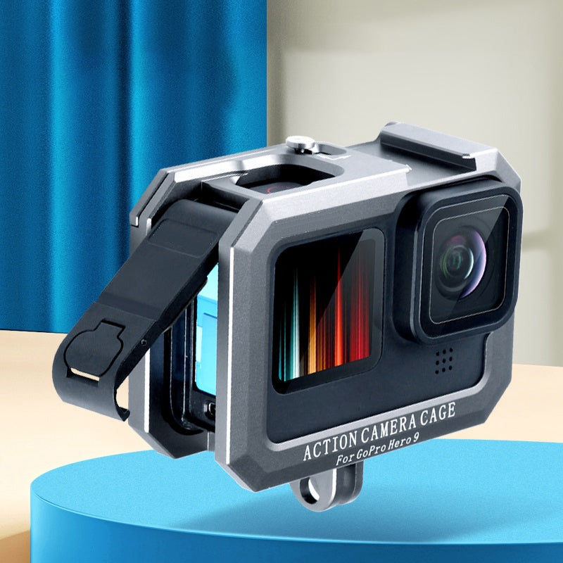 Scratch-Resistant Frame Cage for GoPro Hero 9/10 Action Camera Aluminum Alloy Cage Accessories