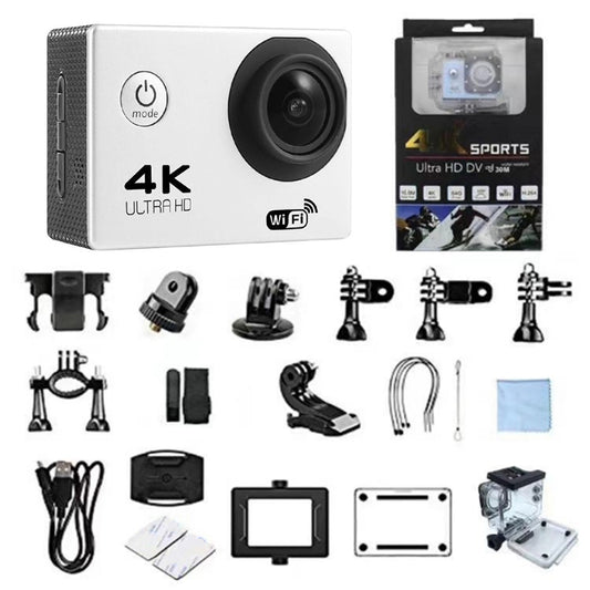 SJ4000 SD3H-2 4K 30FPS WiFi Action Camera Ultra HD Extreme Sports DV Camera with Waterproof Case - White