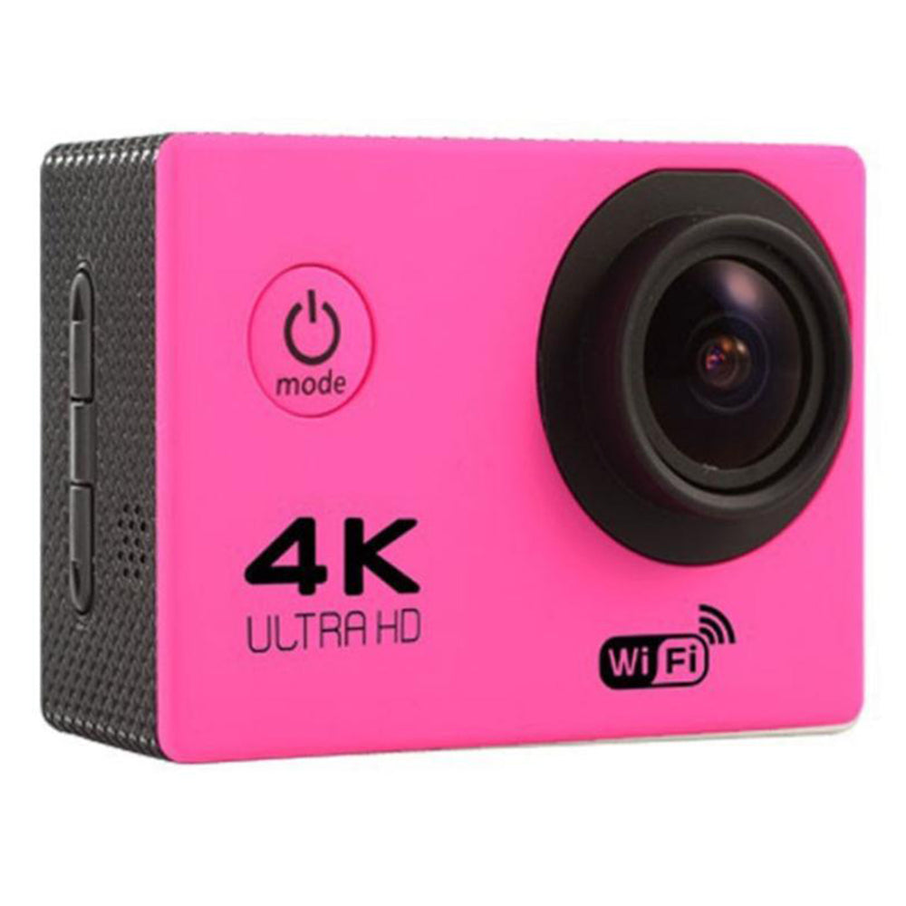 SJ4000 SD3H-2 4K 30FPS WiFi Action Camera Ultra HD Extreme Sports DV Camera with Waterproof Case - Rose