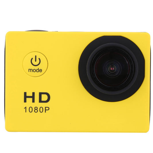 X6000-11 Mini Action Camera 2.0&quot; LCD Screen 1080P Camera Multifunctional Waterproof Riding Recorder for Outdoor Photography - Yellow