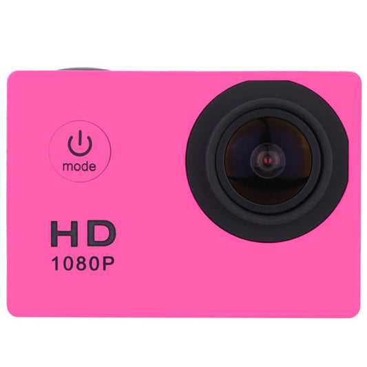 X6000-11 Mini Action Camera 2.0&quot; LCD Screen 1080P Camera Multifunctional Waterproof Riding Recorder for Outdoor Photography - Pink