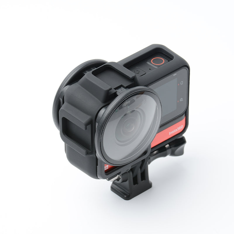 Uniqkart for Insta 360 One RS 2Pcs Action Camera Lens Guards Tempered Glass Lens Protection Cover