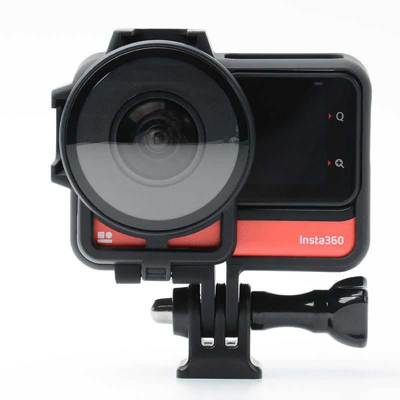 Uniqkart for Insta 360 One RS 2Pcs Action Camera Lens Guards Tempered Glass Lens Protection Cover