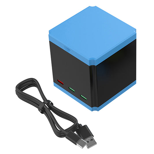 Uniqkart For GoPro Hero 10 / 9 Multi-protection 3-Battery Fast Charger Station Storage Charging Box with Type-C Cable