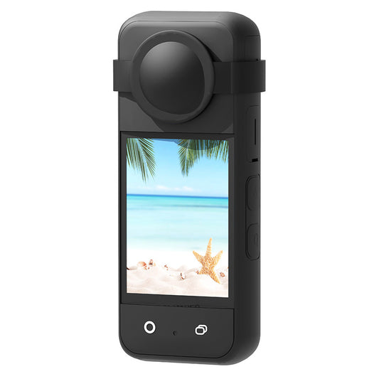 OX3-GJT-BK Silicone Protective Case for Insta360 One X3 Soft Sleeve Panoramic Camera Dustproof Shell - Black