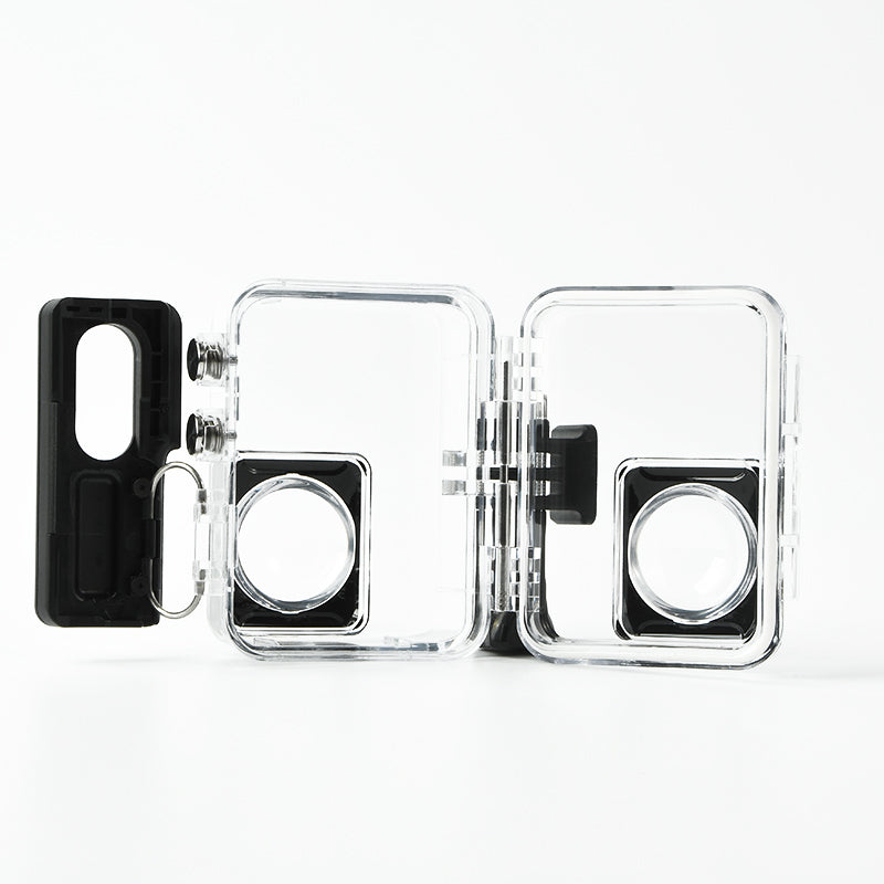 Uniqkart for Insta360 ONE RS Dual Lens Panoramic Camera Waterproof Transparent Housing Case Underwater Diving Shell