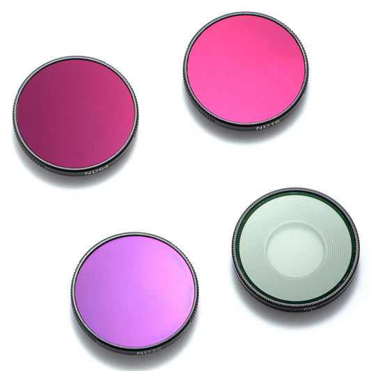 Uniqkart 1111365 4-Pack Lens Filters for DJI Action 3, Camera Lens Filter Set Includes ND16, ND32, ND64, CPL