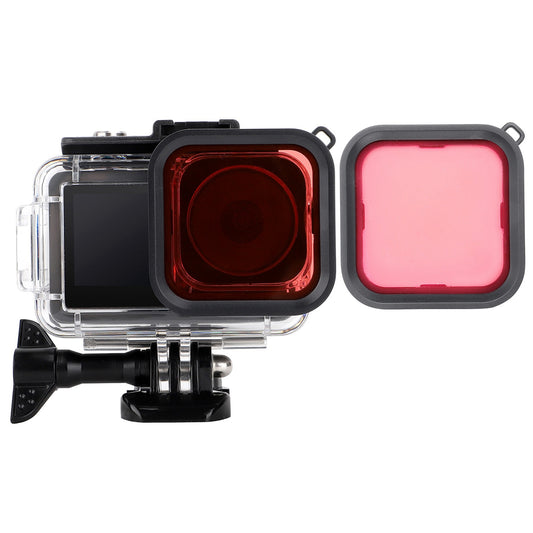 OA3-FS520 Camera Lens Diving Filter for DJI OSMO Action 3 Camera Tempered Glass Filter for Underwater Photography - Pink