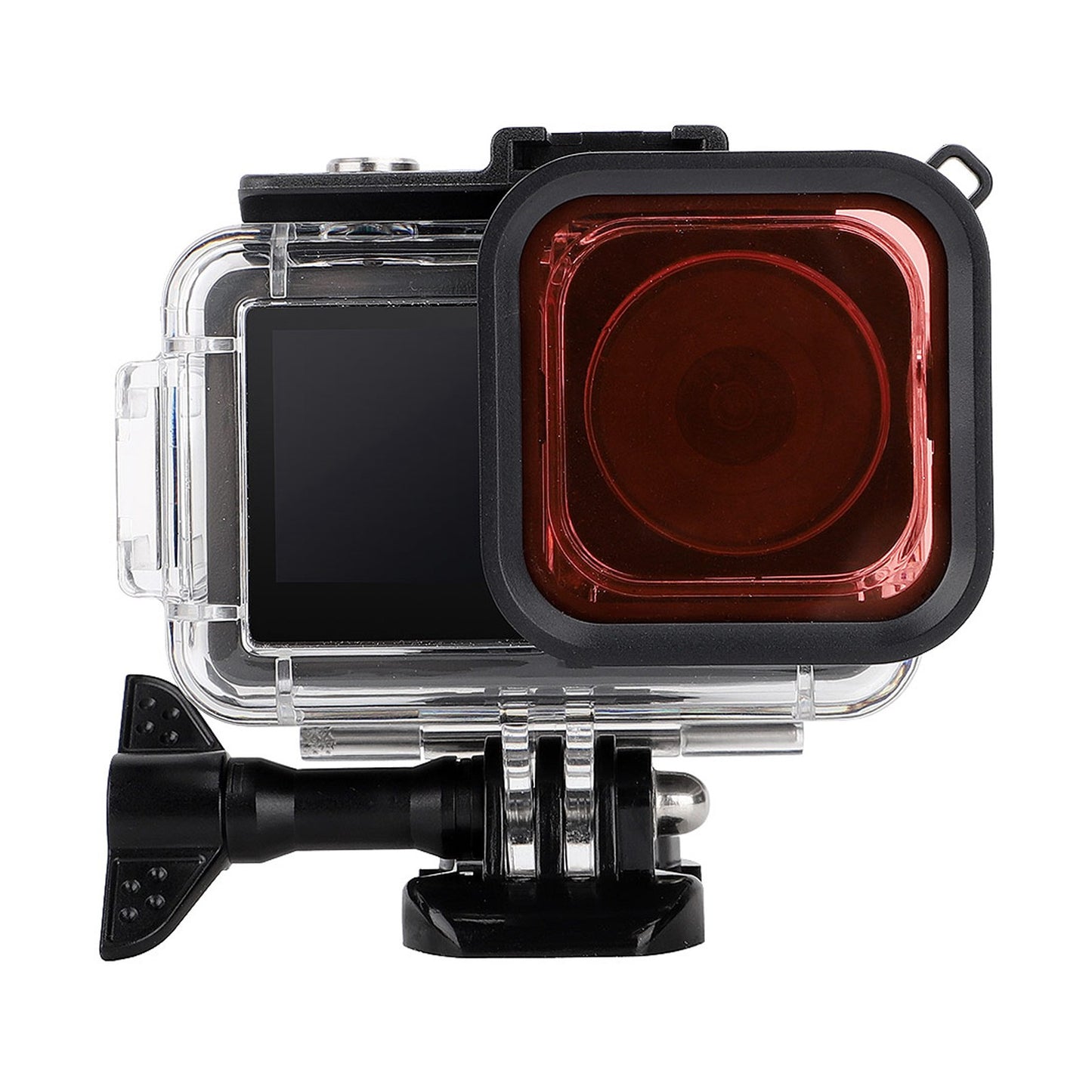 OA3-FS520 Camera Lens Diving Filter for DJI OSMO Action 3 Camera Tempered Glass Filter for Underwater Photography - Red