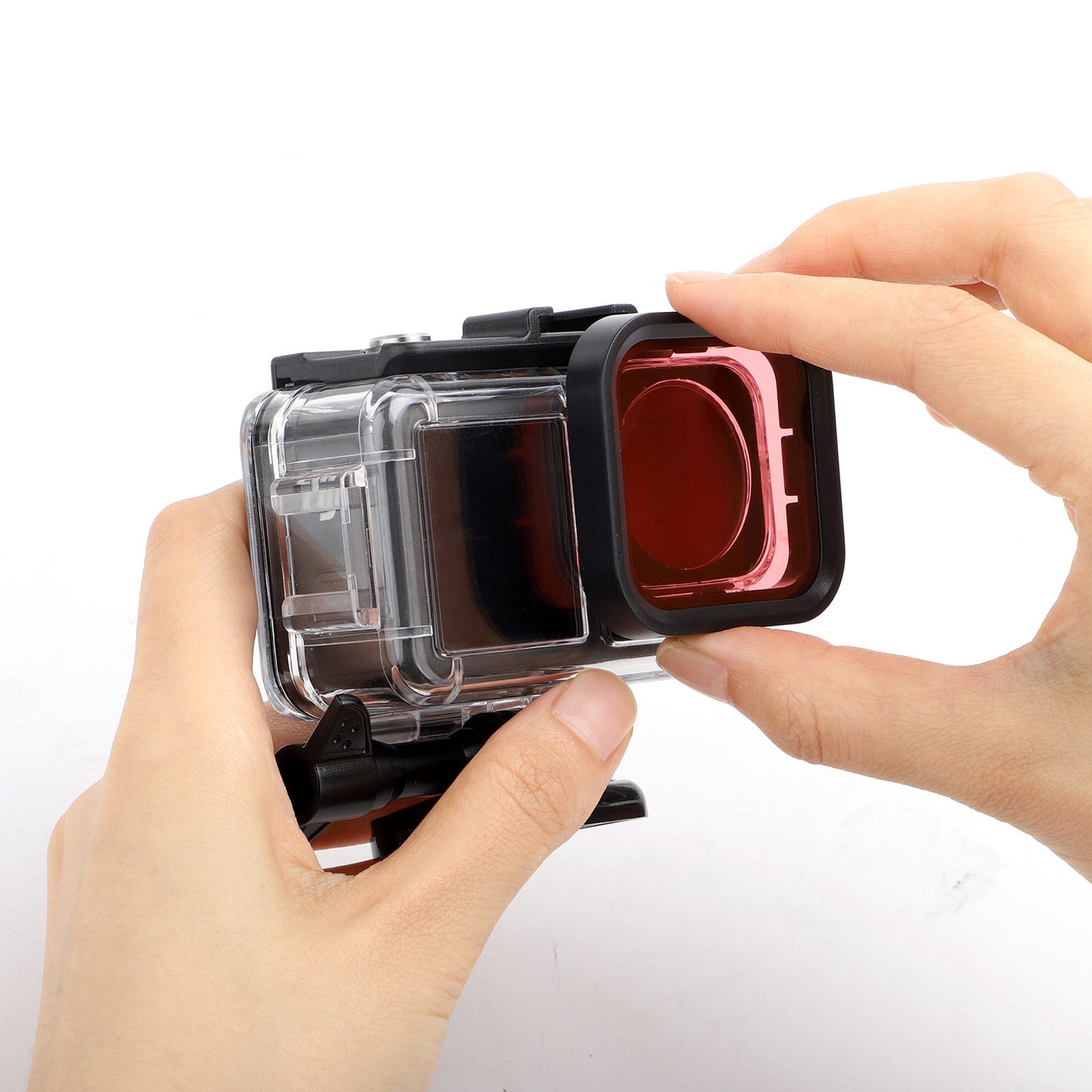 OA3-FS520 Camera Lens Diving Filter for DJI OSMO Action 3 Camera Tempered Glass Filter for Underwater Photography - Magenta