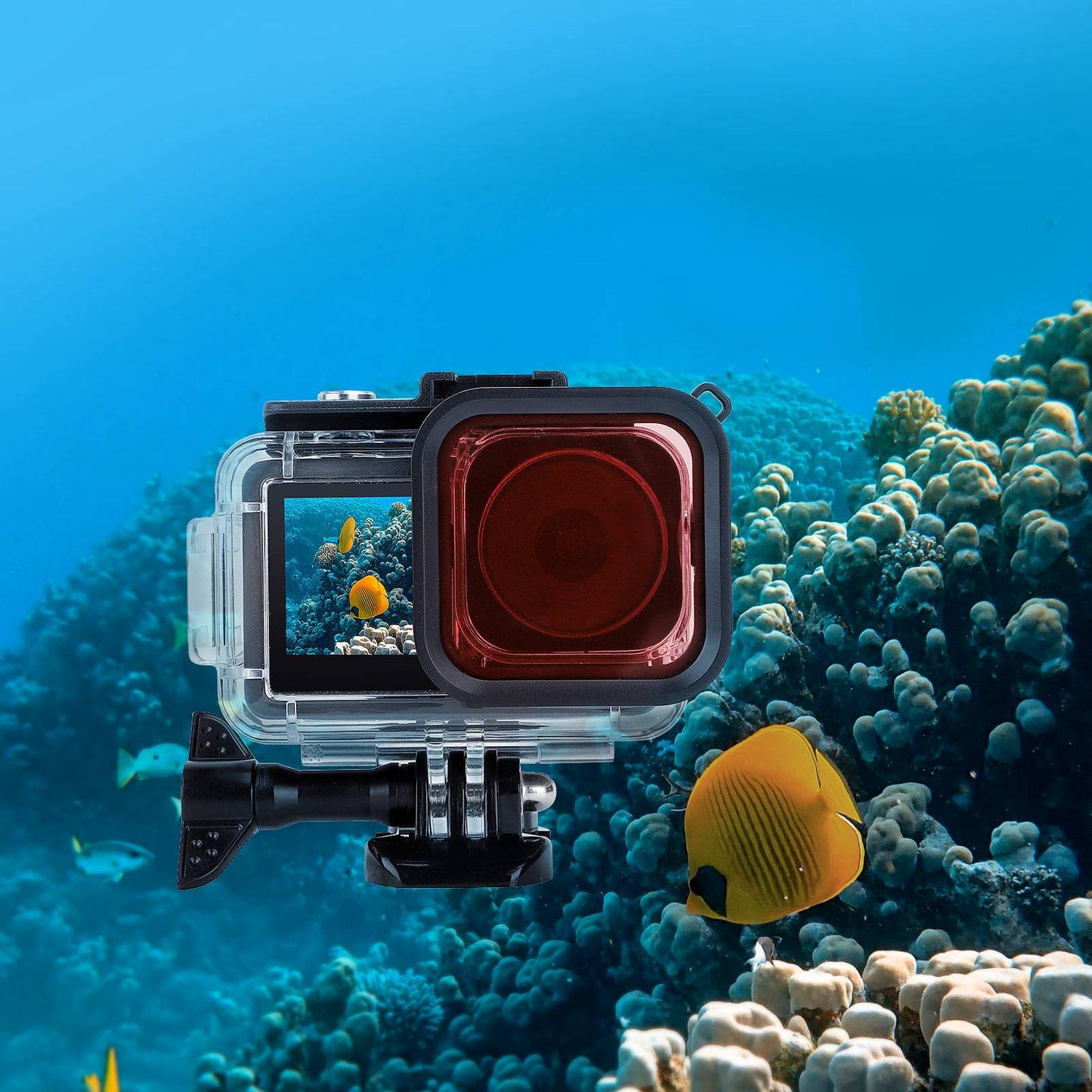 OA3-FS520 Camera Lens Diving Filter for DJI OSMO Action 3 Camera Tempered Glass Filter for Underwater Photography - Magenta
