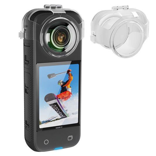 Uniqkart 1111418 For Insta360 X3 PC Protective Lens Cover Transparent Anti-drop Camera Lens Cap