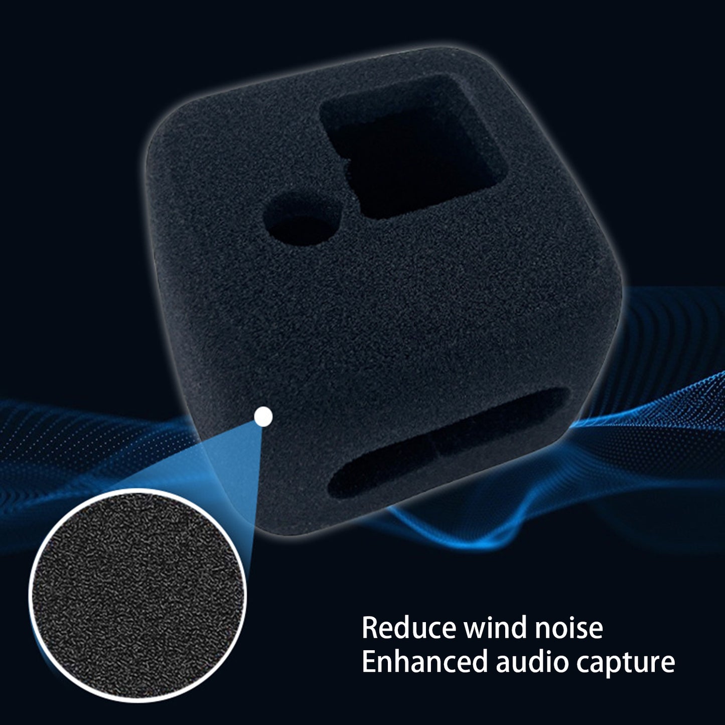 Uniqkart for GoPro Hero 11 Black Mini Windproof Cover Action Camera Sponge Windscreen Case