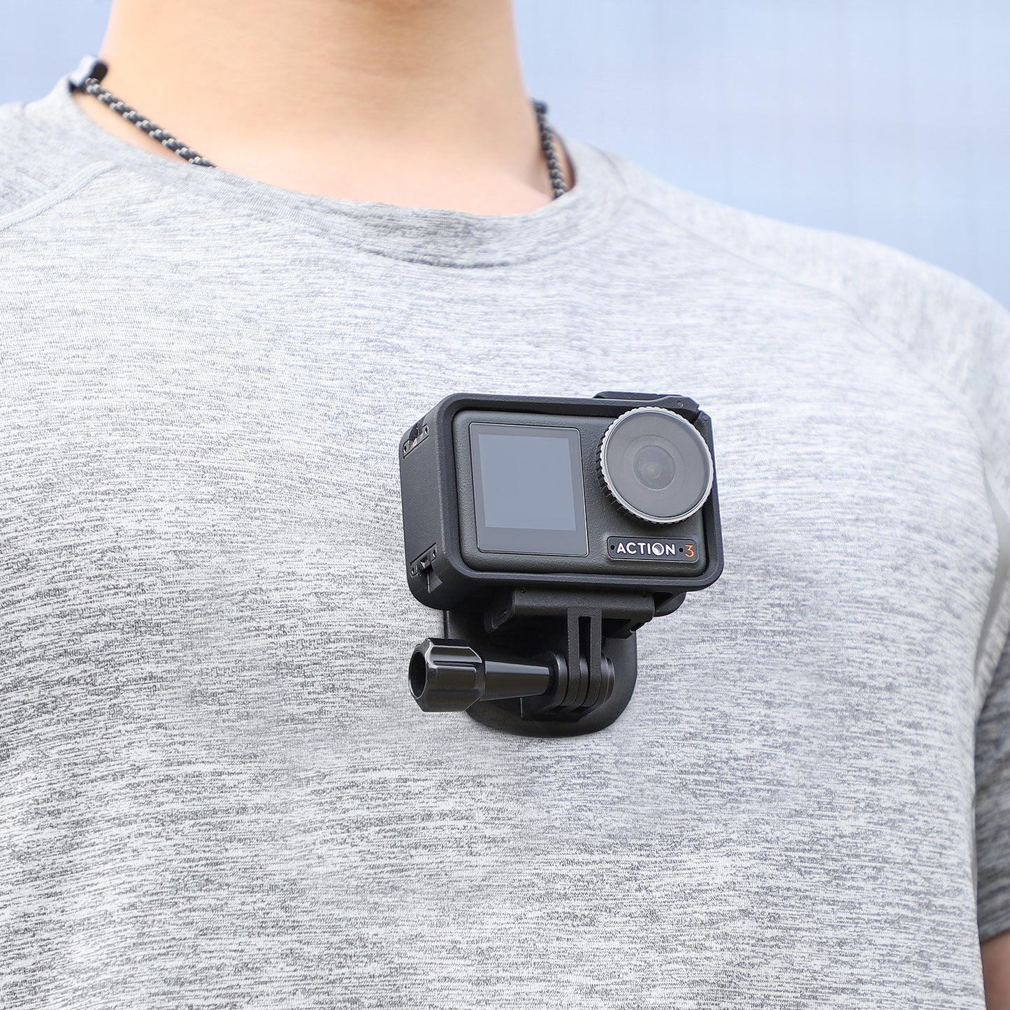 Uniqkart ZJ554 Magnetic Chest Neck Bracket Strap First Person Shooting Neck Holder for Sports Camera