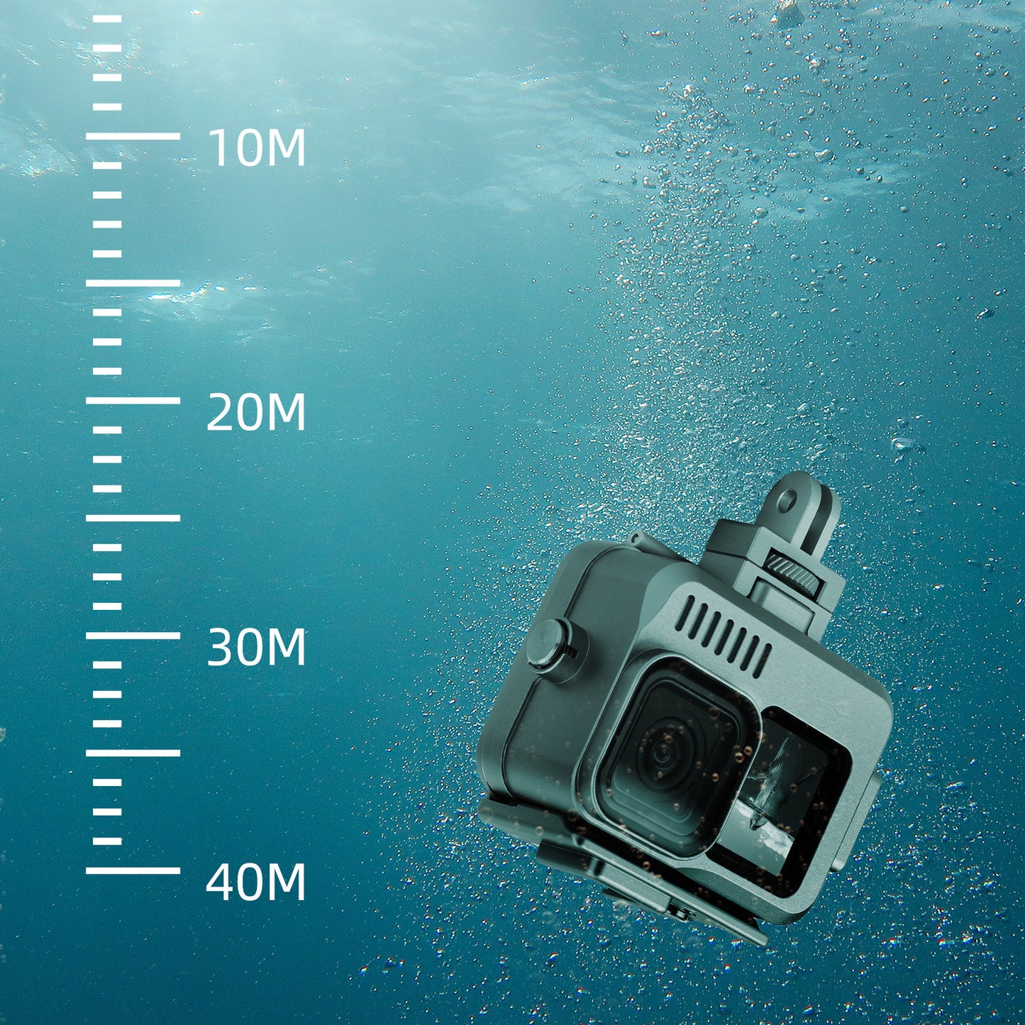 Uniqkart GO-FS563 For GoPro Hero 9 / 10 / 11 Aluminum Alloy Waterproof Case Anti-Scratch Protective Cage
