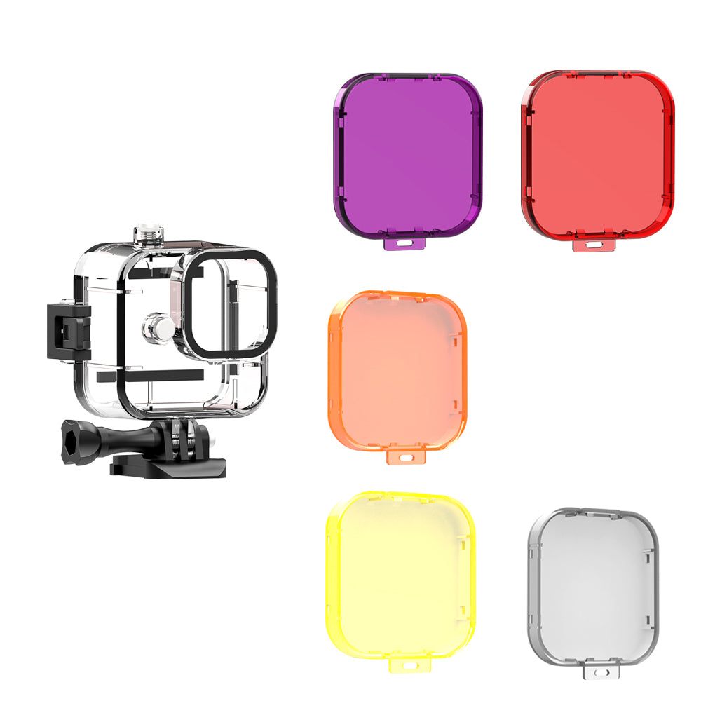 Lens Protective Cap for GoPro Hero 11 Black Mini Action Camera , Anti-scratch PC Lens Cover - Purple
