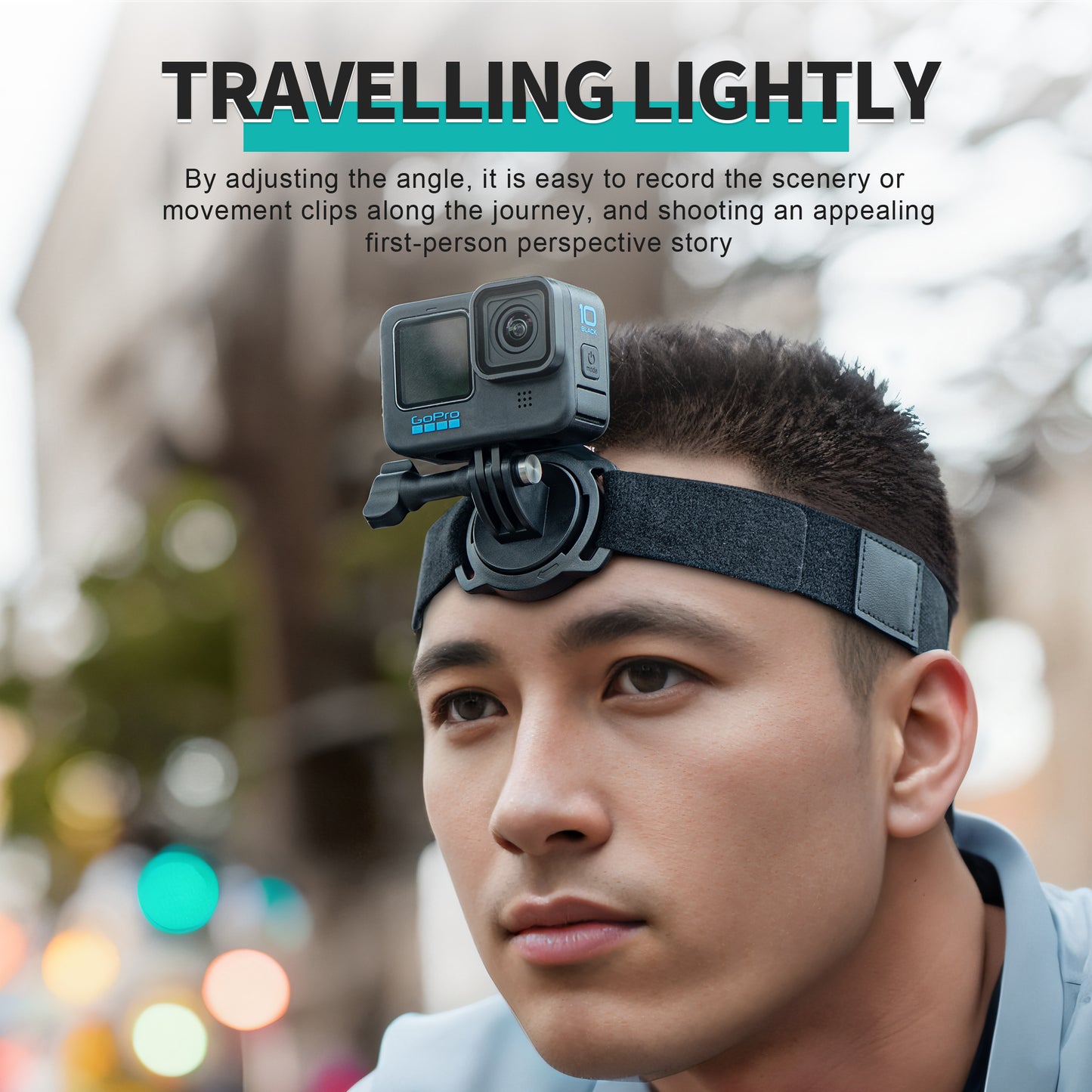Uniqkart 1121988 For GoPro Action Camera Head Mount Belt Magnetic Connector Adjustable Head Strap