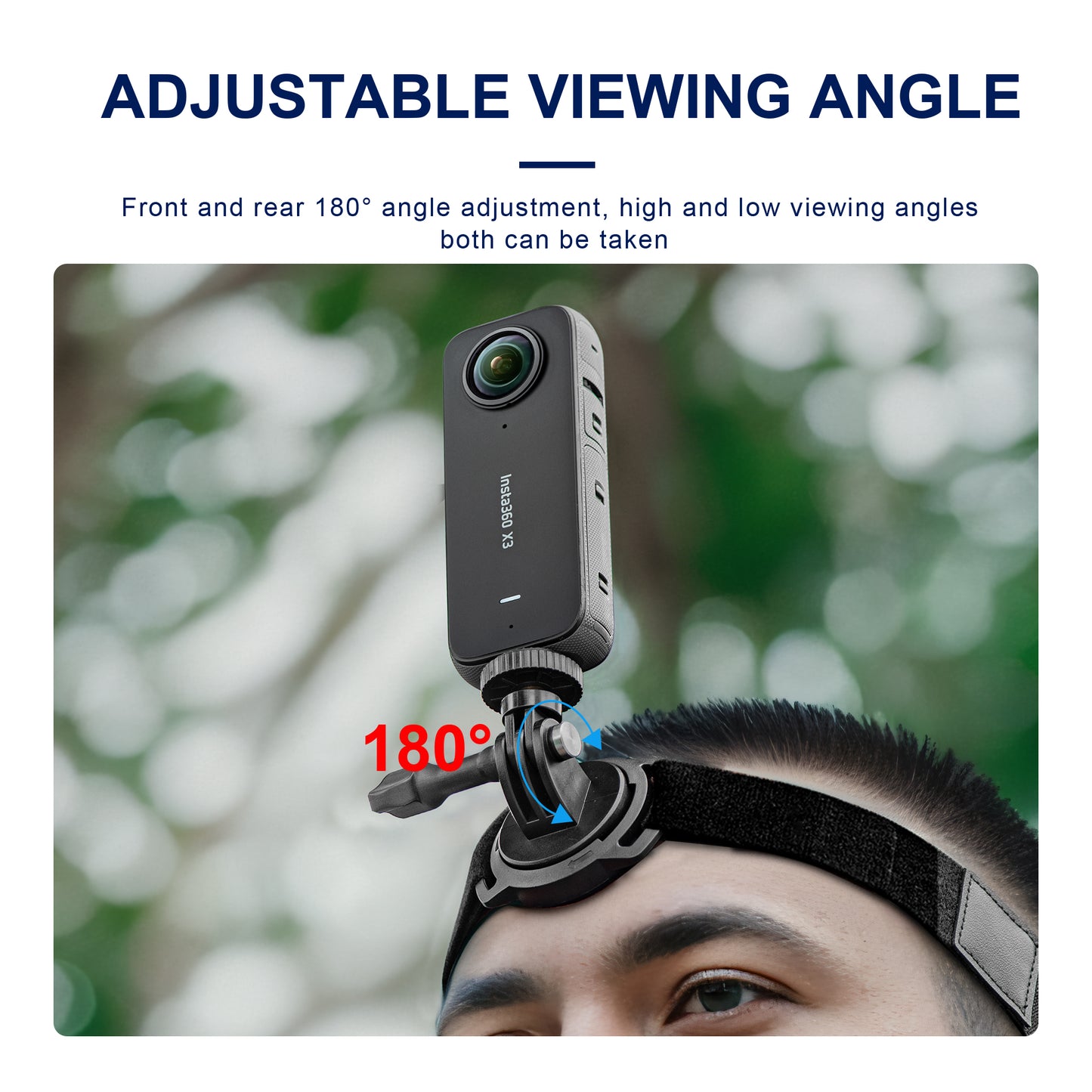 Uniqkart 1121988 For GoPro Action Camera Head Mount Belt Magnetic Connector Adjustable Head Strap
