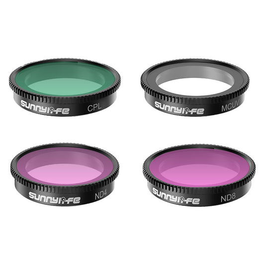 Uniqkart IST-FI9316 4Pcs / Set for Insta360 GO 3 / GO 2 Optical Glass Filter MCUV+CPL+ND4+ND8 Camera Lens Filter Set
