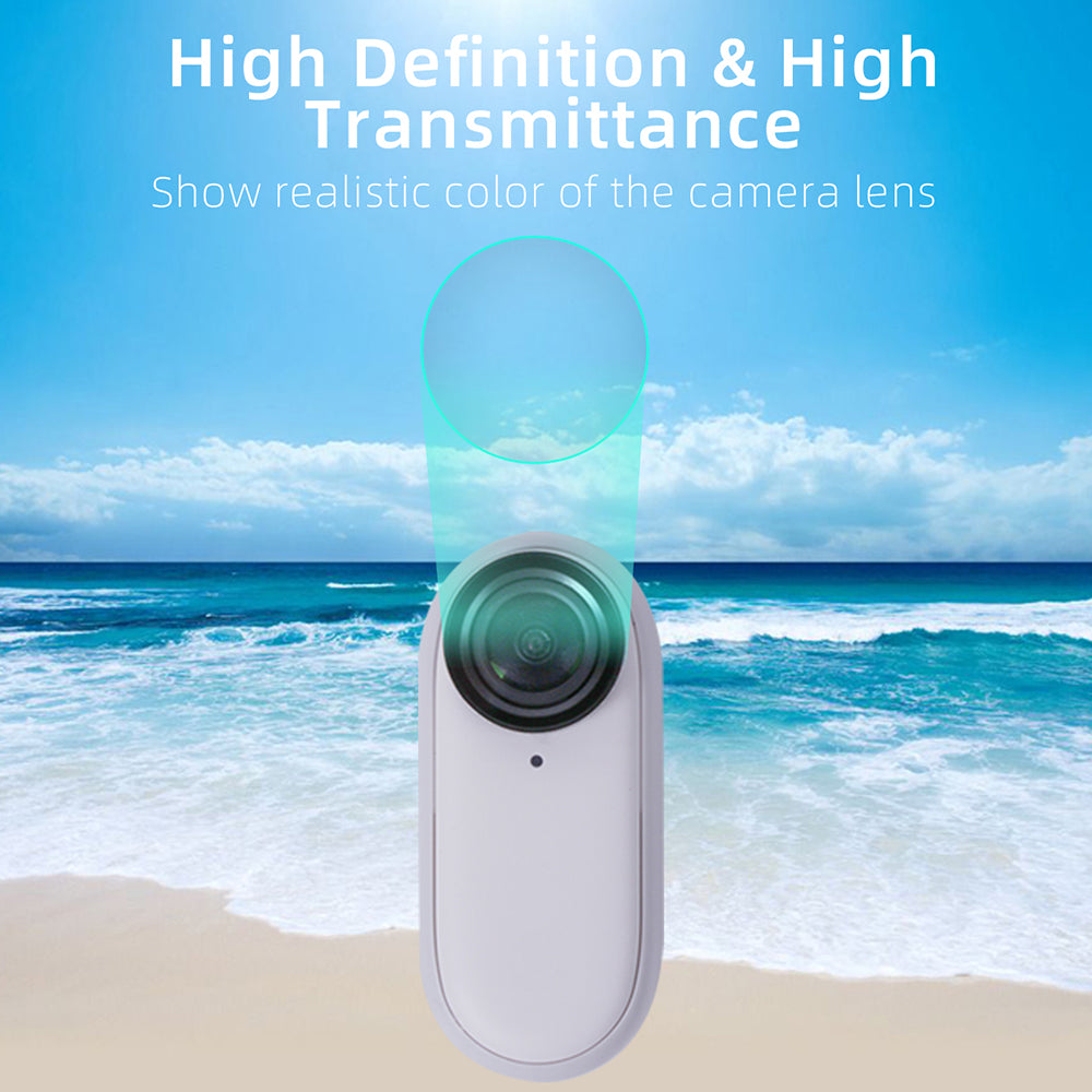 Uniqkart IST-GHM653 2Pcs Lens Protector for Insta360 GO 3 / GO 2 , Tempered Glass Camera Lens Guard Film