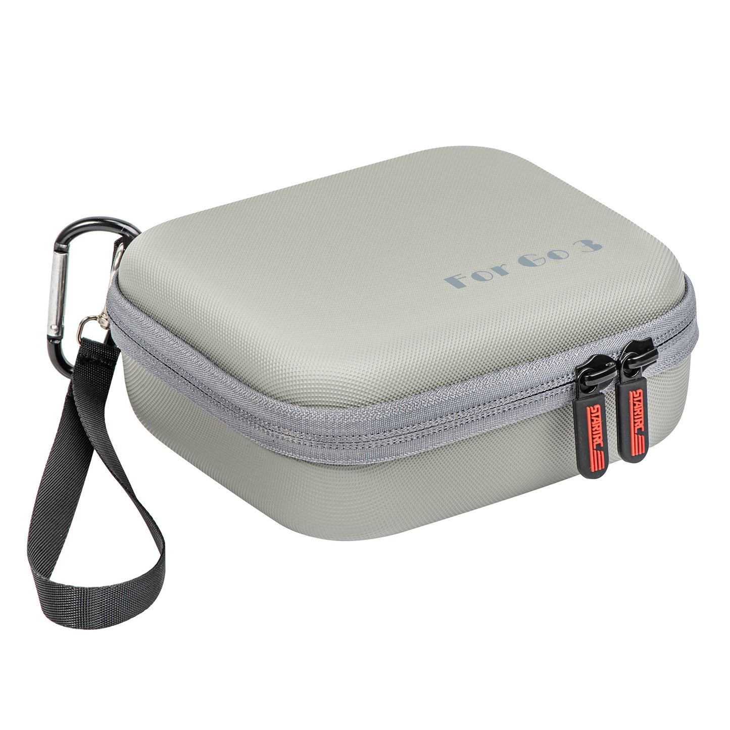 Uniqkart 1123807 PU Leather Storage Bag for Insta360 GO 3 Camera Carrying Case Shockproof Box Travel Handbag - Grey