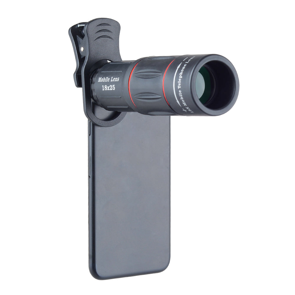 Apexel APL-T18XZJ Universal 18X Telescope Zoom Lens with Mini Desktop Tripod Phone Clip