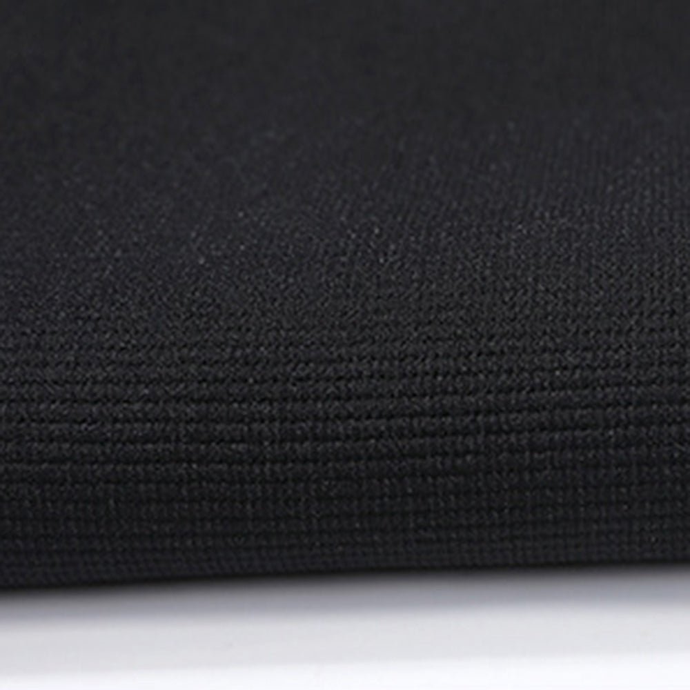 JINGBA SUPPORT 0467 1Pc Lengthened Breathable Sports Basketball Knee Guard Knitted Elastic Running Cycling Anti-strain Knee Sleeve Protector - Black 2XL/3XL