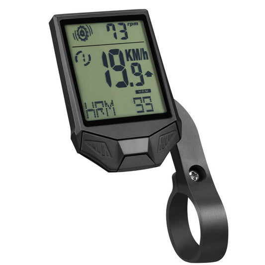 XH-BC335-LCD Wireless Bike Computer Heart Rate Cadence Sensor Multifunctional Waterproof LCD Screen Cycling Computer - Black
