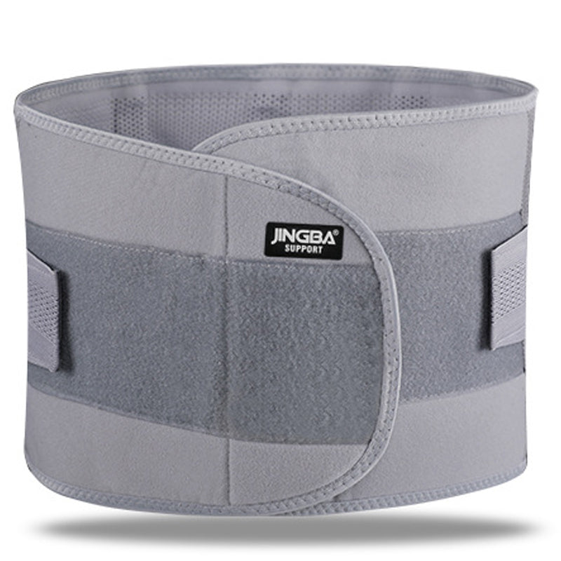 Jingba Support 7052 Sports Compression Waist Support Band Weightlifting Fitness Basketball Waist Strap Protective Gear - Grey/S