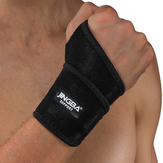 JINGBA SUPPORT 1008 1Pc Compression Wrist Wrap Wrist Support Brace for Women Men, Adjustable Support Wrist Splint Fit Right Left Hand for Arthritis Tendonitis - Black