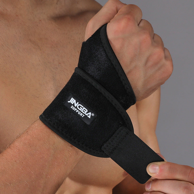 JINGBA SUPPORT 1008 1Pc Compression Wrist Wrap Wrist Support Brace for Women Men, Adjustable Support Wrist Splint Fit Right Left Hand for Arthritis Tendonitis - Black