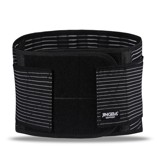 Jingba Support 1052 Sports Compression Waist Support Band Weightlifting Fitness Waist Guard Protective Strap - Black/L