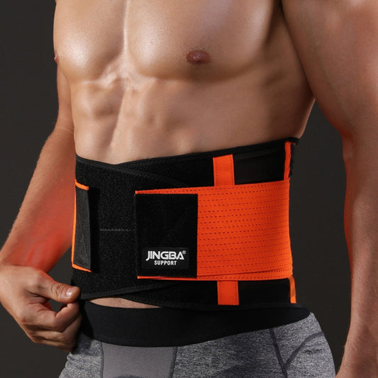 JINGBA SUPPORT 2308B Adjustable Waist Brace Support Sports Breathable Back Lumbar Brace Belt for Sciatica, Herniated Disc, Scoliosis Back Pain Relief - L