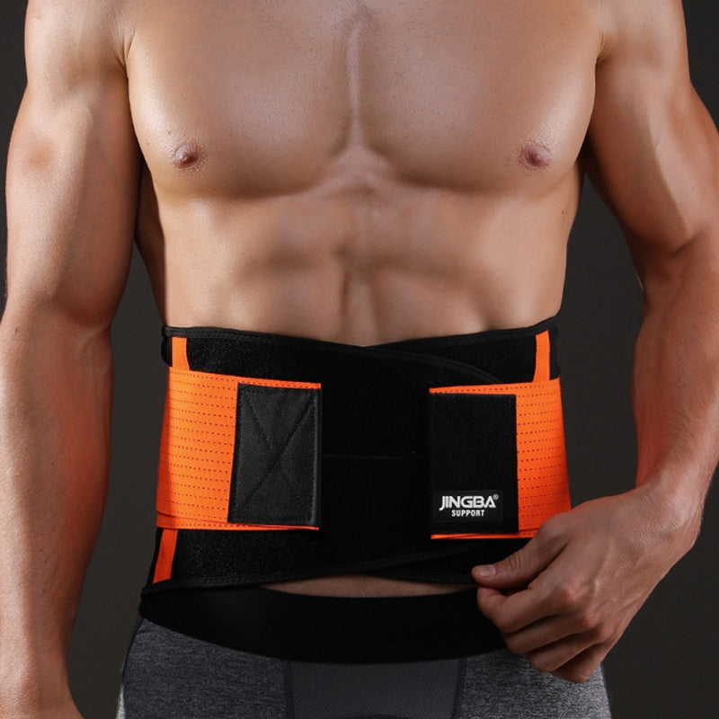 JINGBA SUPPORT 2308B Adjustable Waist Brace Support Sports Breathable Back Lumbar Brace Belt for Sciatica, Herniated Disc, Scoliosis Back Pain Relief - L
