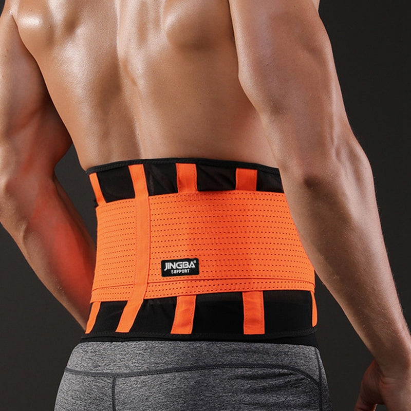 JINGBA SUPPORT 2308B Adjustable Waist Brace Support Sports Breathable Back Lumbar Brace Belt for Sciatica, Herniated Disc, Scoliosis Back Pain Relief - L