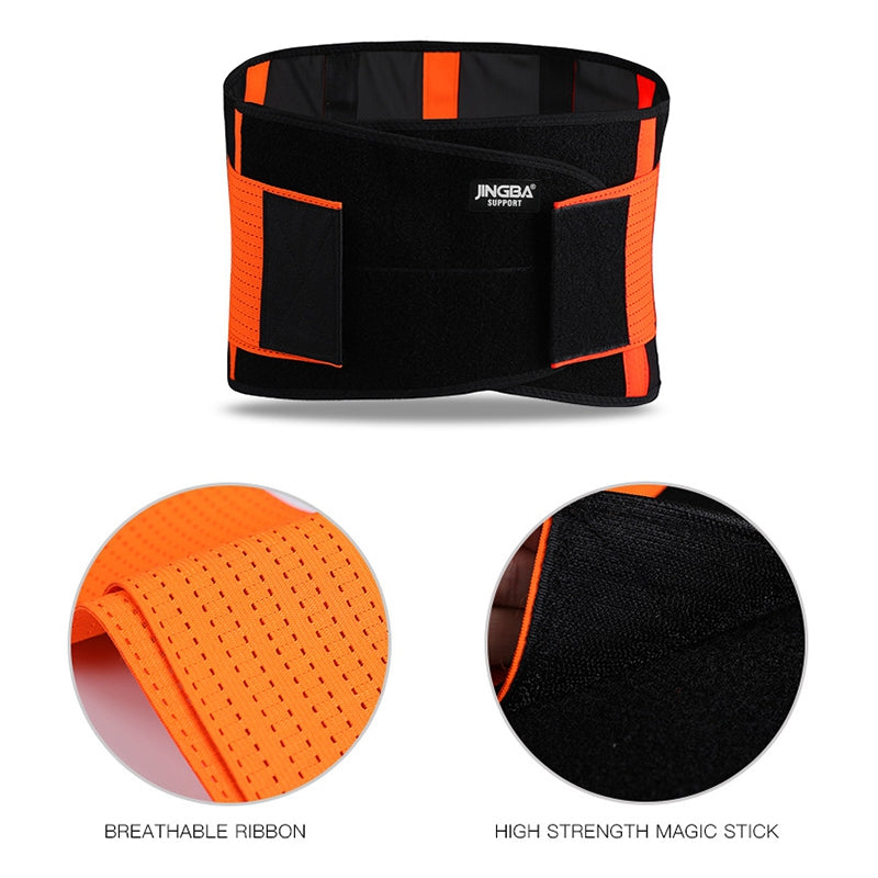 JINGBA SUPPORT 2308B Adjustable Waist Brace Support Sports Breathable Back Lumbar Brace Belt for Sciatica, Herniated Disc, Scoliosis Back Pain Relief - L