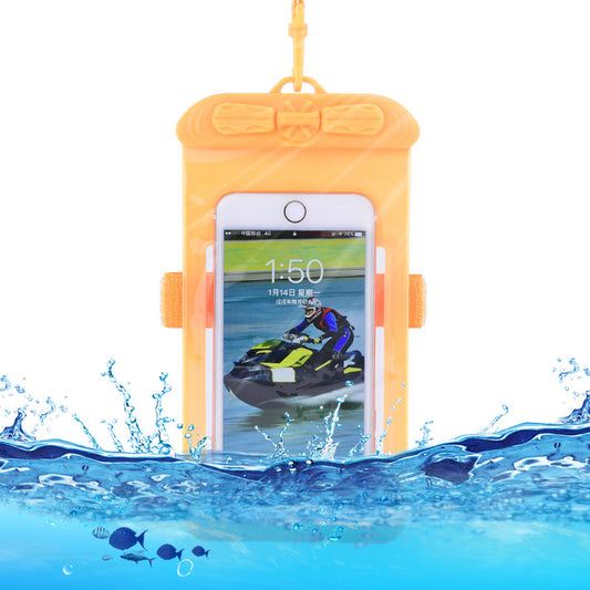 T-35N Waterproof Bag for Under 5.2-inches Mobile Phone Beach Pool Phone Dry Bag with Strap for Swimming - Yellow