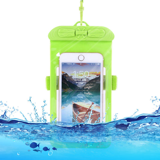 T-35N Waterproof Bag for Under 5.2-inches Mobile Phone Beach Pool Phone Dry Bag with Strap for Swimming - Green