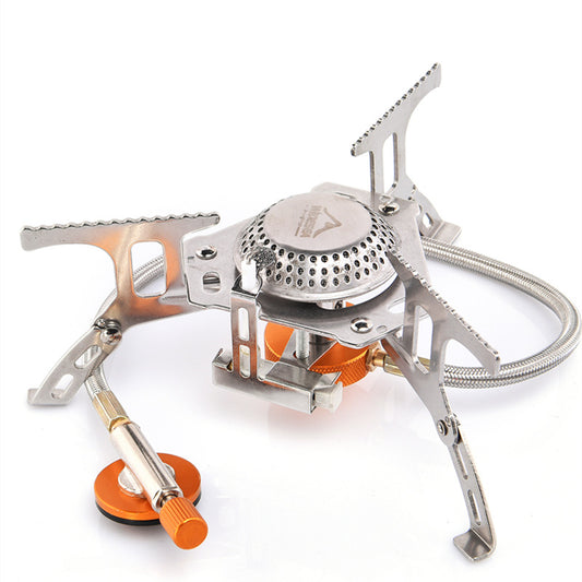 Widesea Portable Camping Stove Burner Windproof Folding Lightweight Stove for Outdoor Hiking Cooking - wss-201 For Flat Gas Tank