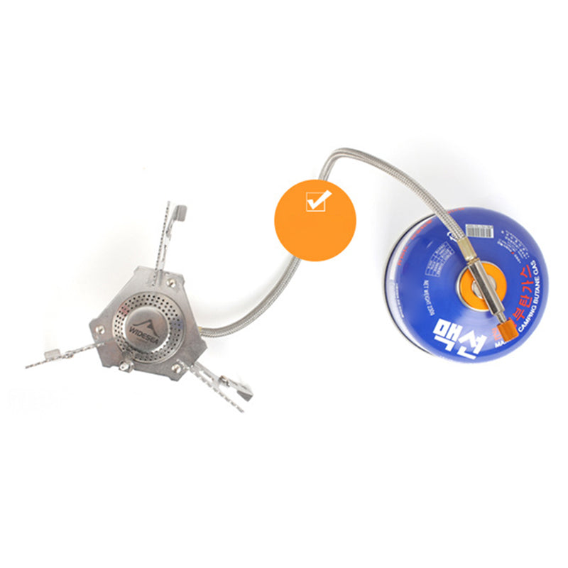 Widesea Portable Camping Stove Burner Windproof Folding Lightweight Stove for Outdoor Hiking Cooking - wss-201 For Flat Gas Tank