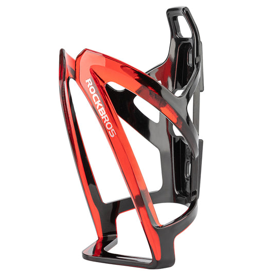 Rockbros 31210007001 Stylish Bicycle Cycling Plastic Water Bottle Cage MTB Road Bike Bottle Holder Rack - Black/Red