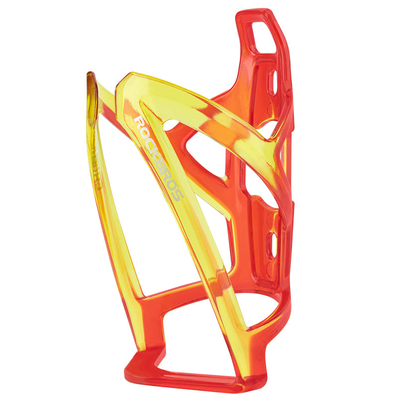 Rockbros 31210007001 Stylish Bicycle Cycling Plastic Water Bottle Cage MTB Road Bike Bottle Holder Rack - Yellow/Red