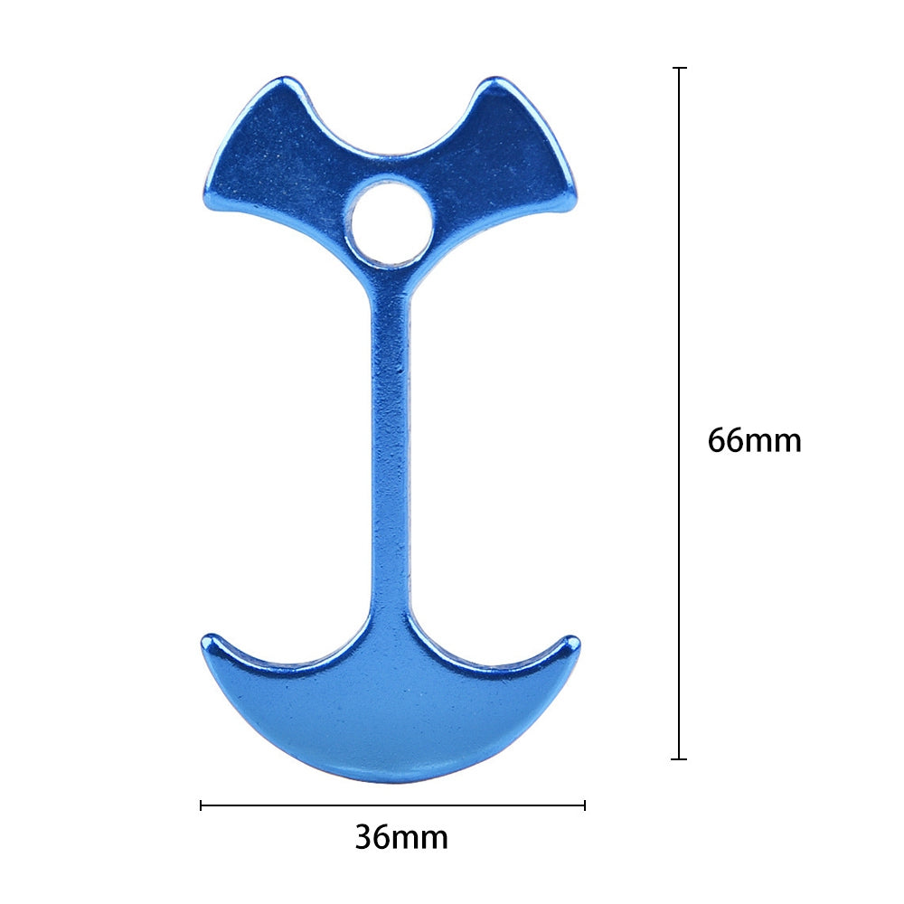 Uniqkart THFSK-003 Outdoor Camping Fishbone Plank Road Anchor Tent Peg Awning Fixed Nail (Without Spring) - Blue