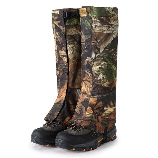 Uniqkart 1 Pair Hiking Camping Gaiters Dead Leaf Camouflage Boots Shoe Covers Waterproof Anti-insect Leg Cover, Size XL
