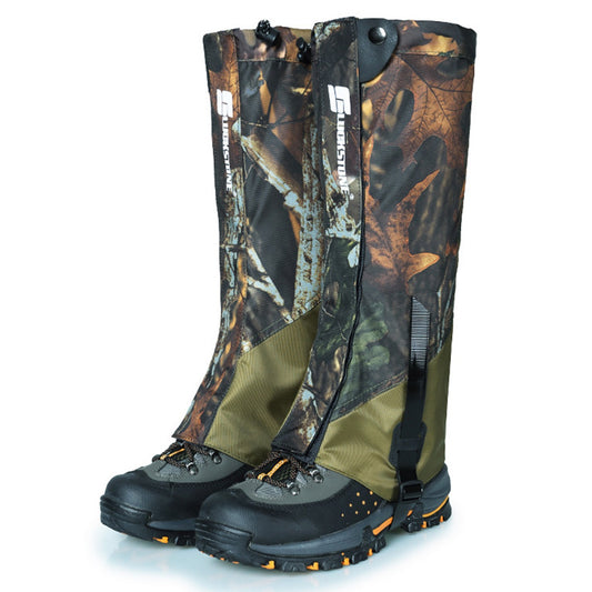 Uniqkart 1 Pair Outdoor Oxford Cloth Waterproof Gaiters Leg Cover Boots Shoe Covers for Hiking Camping Climbing Skiing